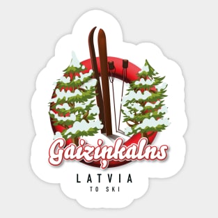 gaiziņkalns Latvia ski logo Sticker